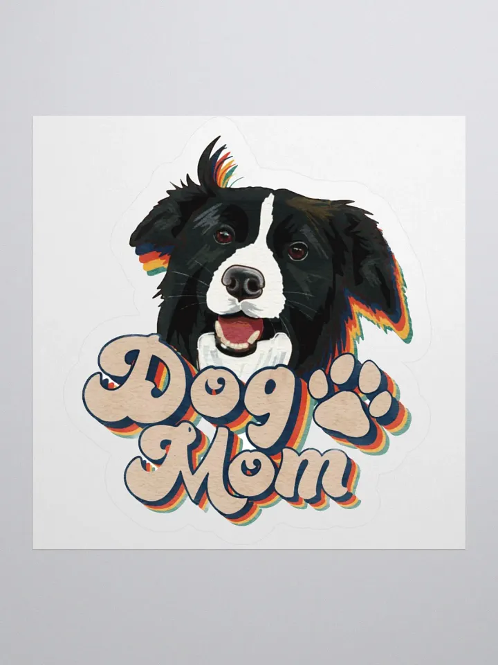 Border Collie Dog Mom Sticker product image (1)