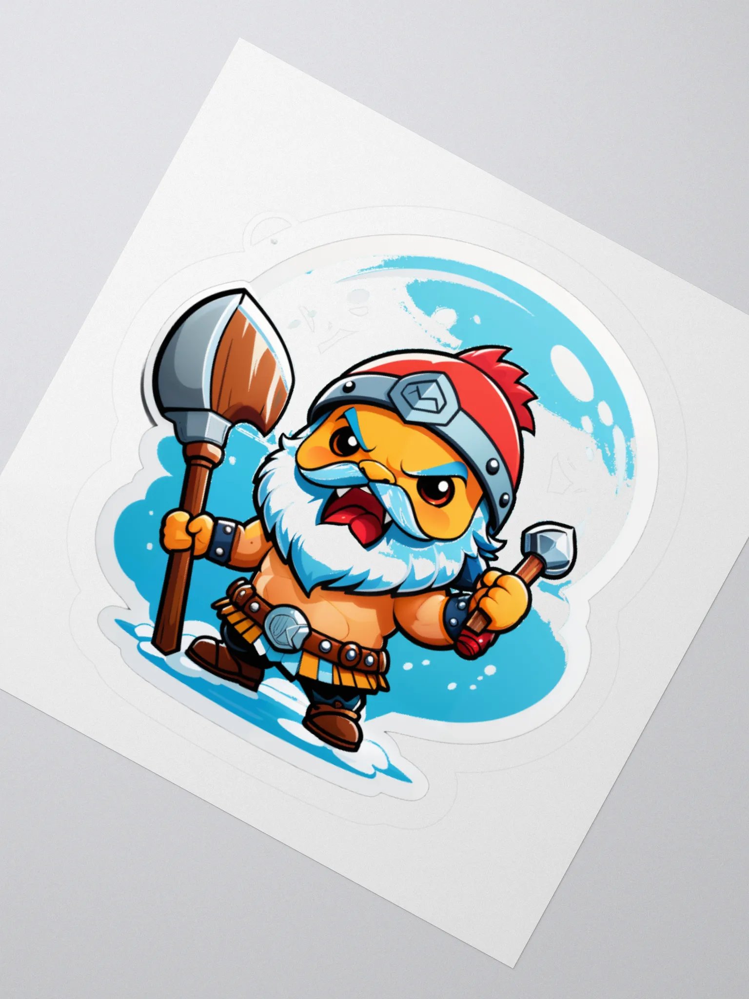 Chibi Axe in a Bubble Sticker product image (5)