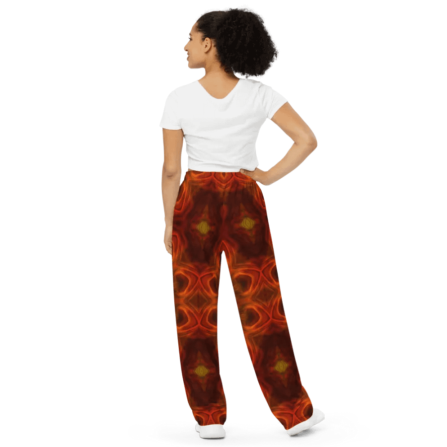 Orange Soft Kaleidoscope Wideleg Pants product image (4)