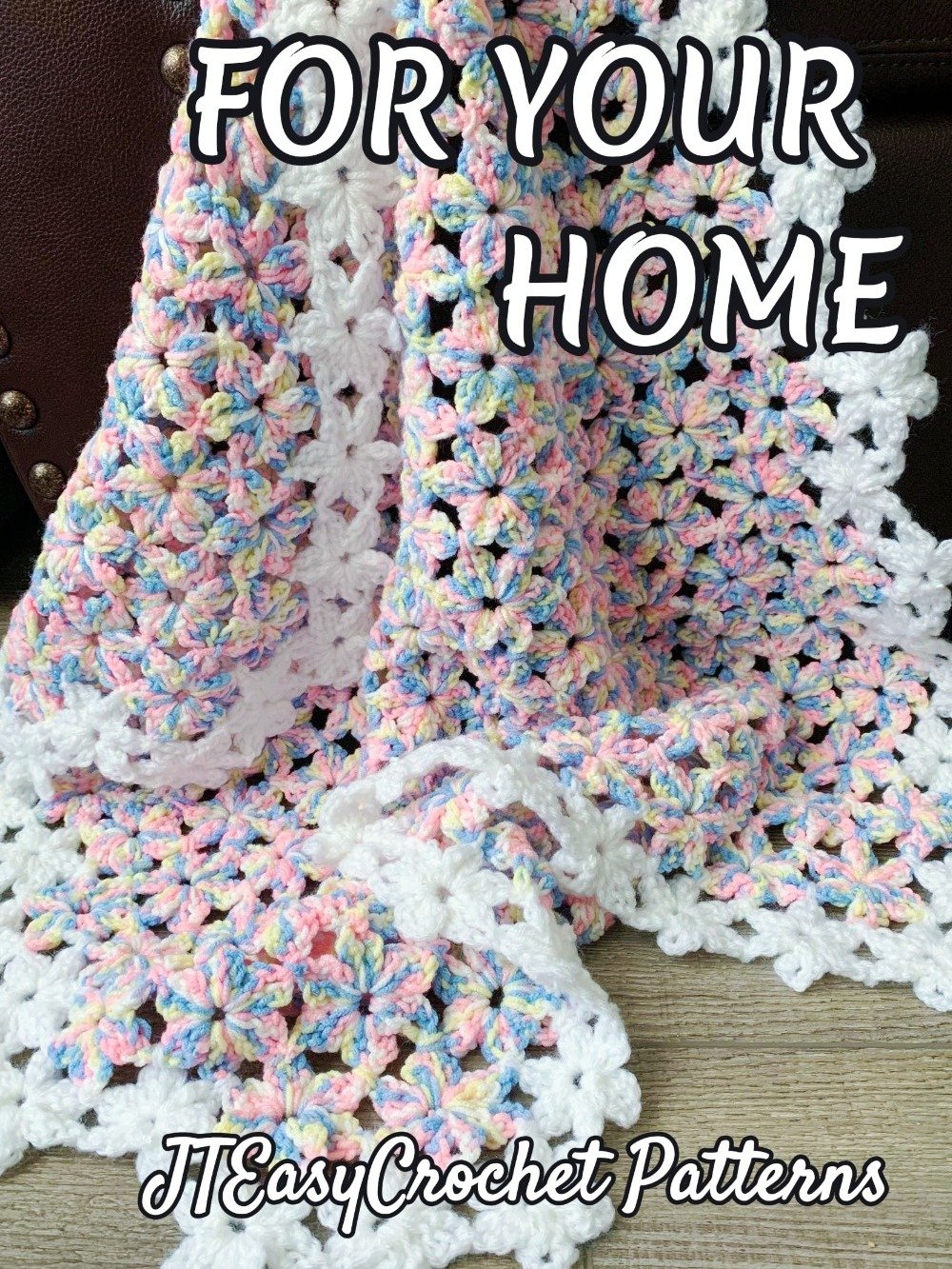 Floral Crochet Blanket Pattern & VIDEO, Easy Lace Crochet Motif, PDF Instant Download Flower Afghan product image (12)