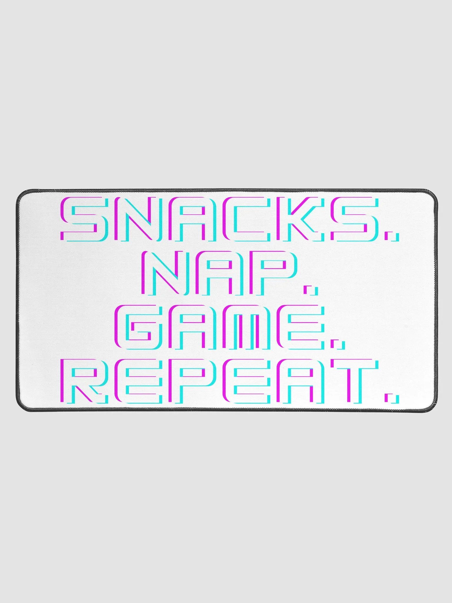 Snacks. Nap. Game. Repeat. Desk Mat product image (1)