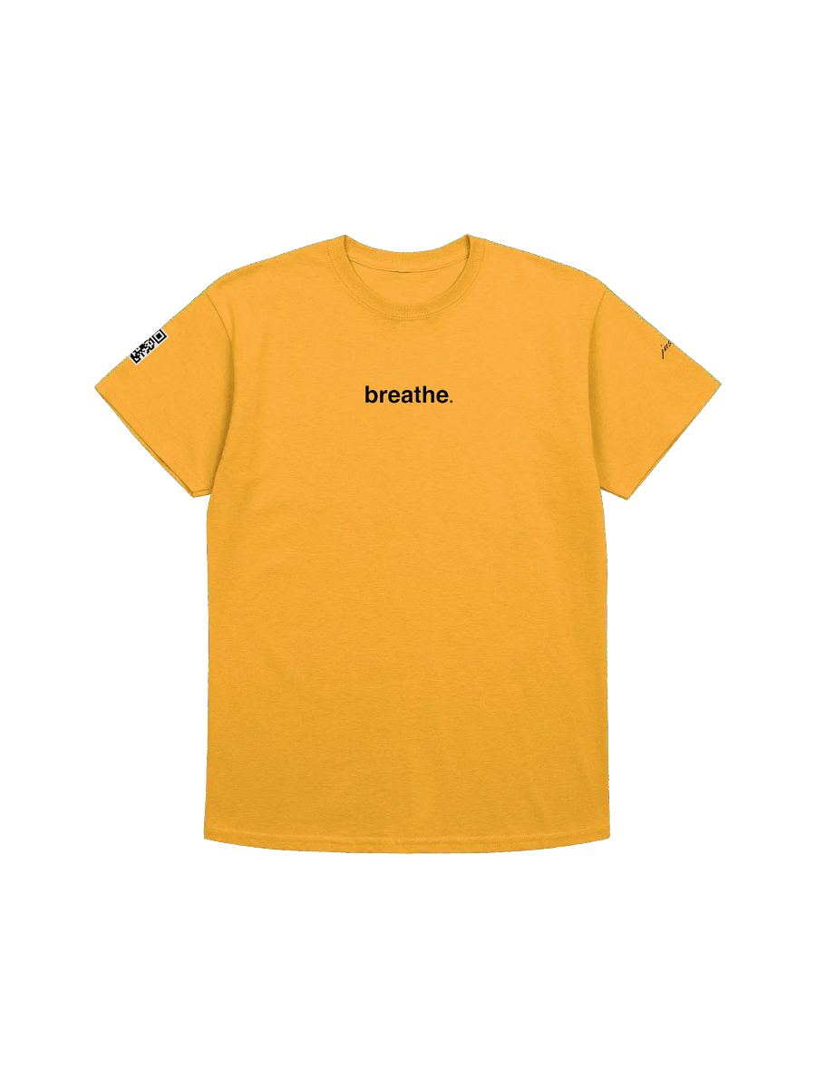 'breathe.' tee (LIMITED EDITION - gold & white) product image (1)