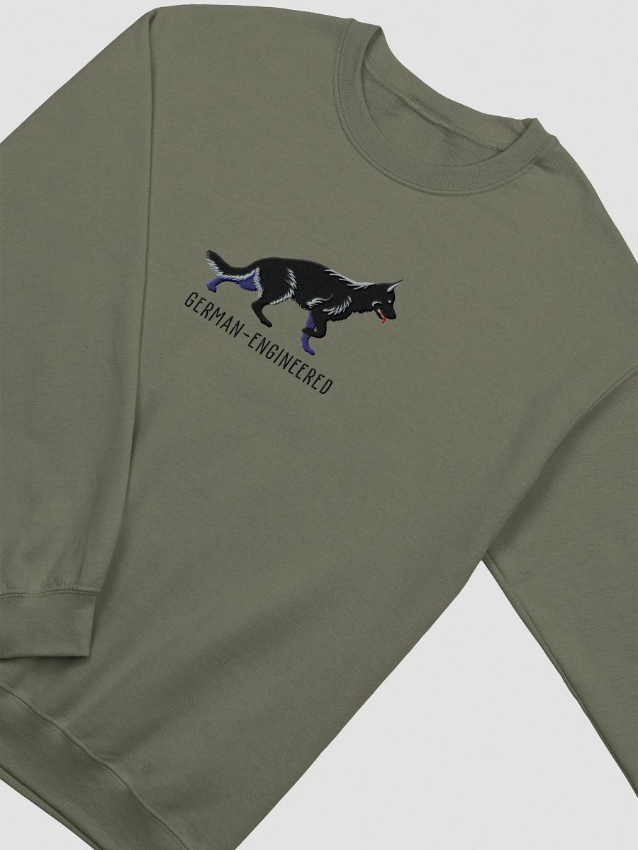 German-Engineered Sweatshirt (Embroidered) of a German Shepherd(Black) product image (9)