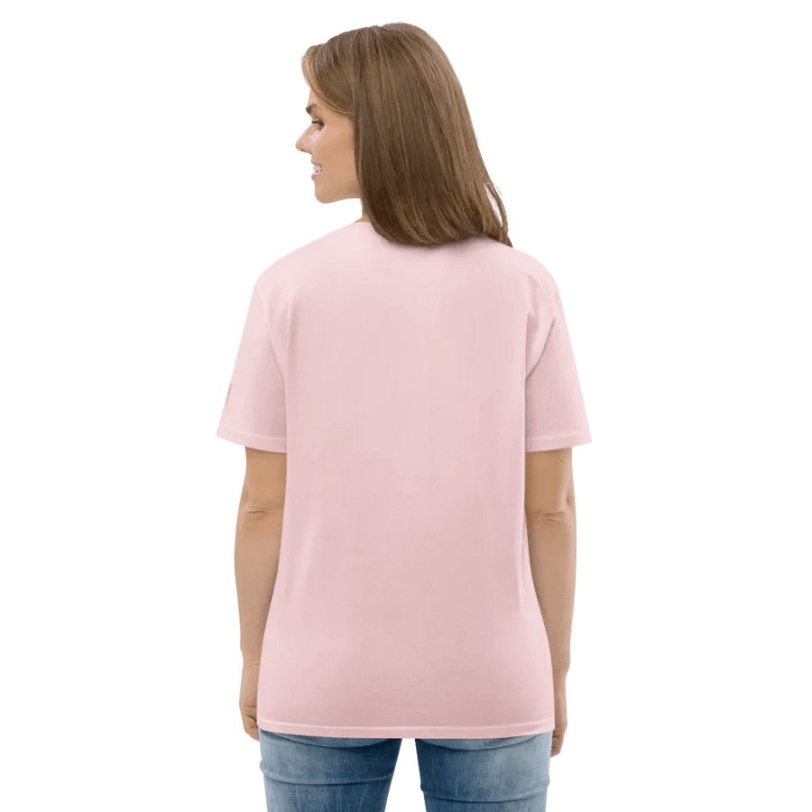 Love & Content Play Button Organic T-Shirt product image (29)