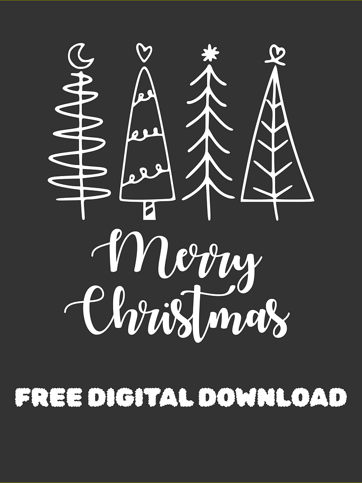 INSTANT DOWNLOAD /FREE DESIGN /Merry Christmas Trees/ 2025 product image (1)