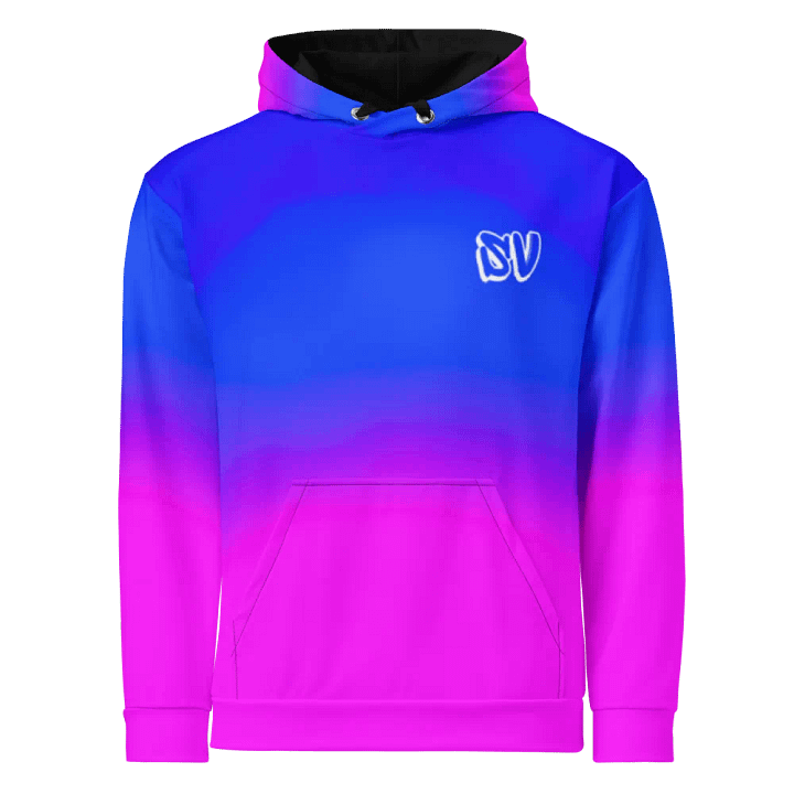 STRAIGHT VIBIN ANIME GIRL NEON COLOR FADE HOODIE product image (1)