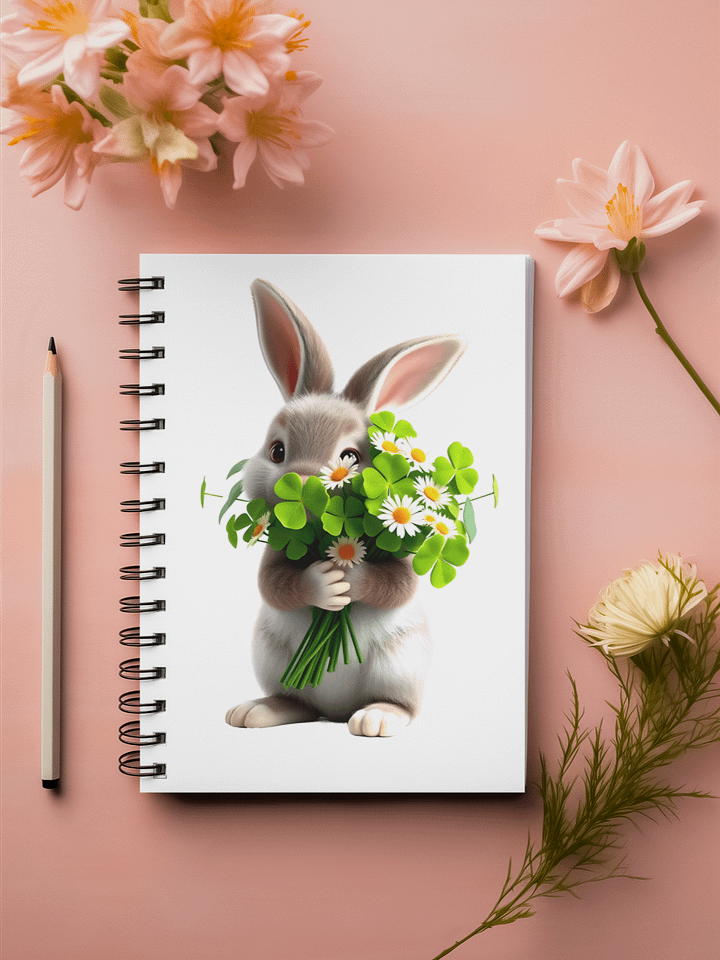 Little Lucky Bunny Spiral Notebook product image (1)