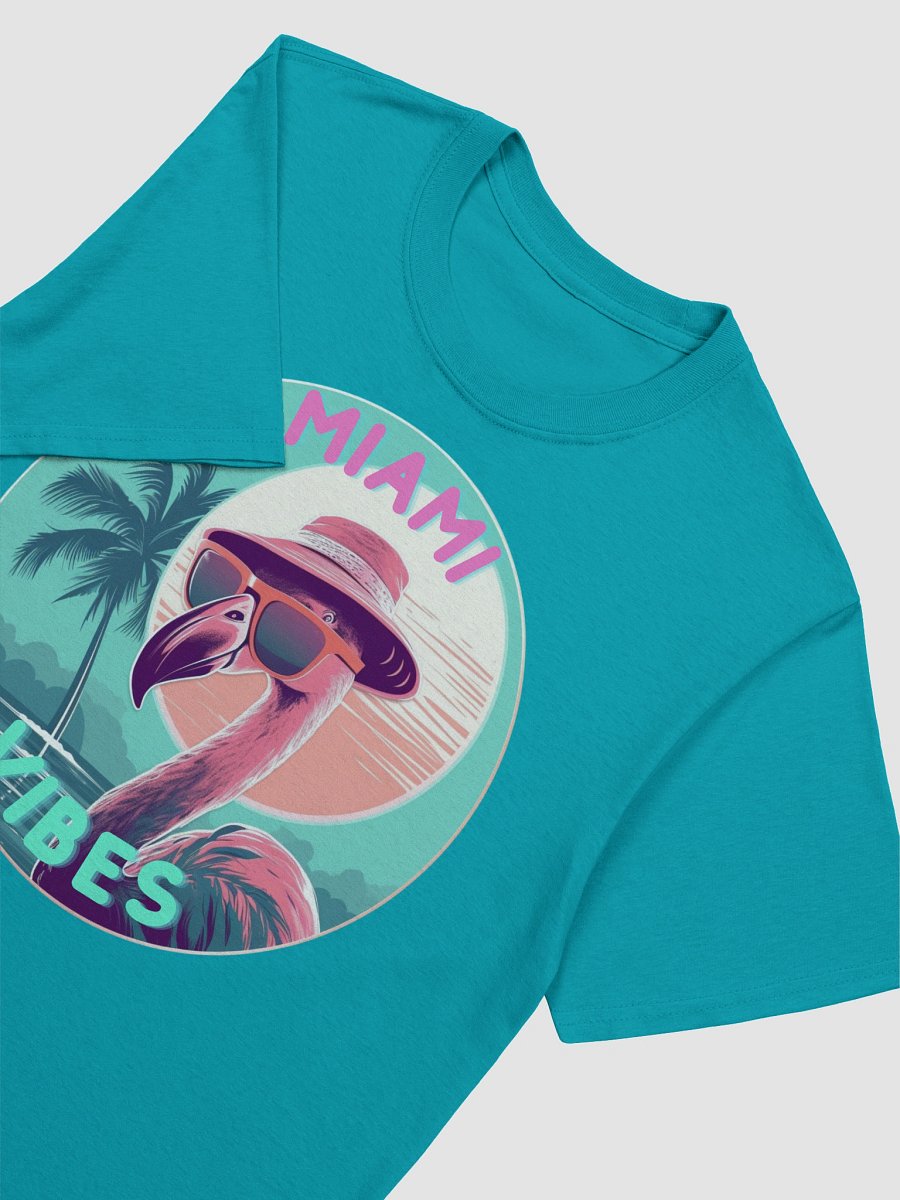 'Miami Vibes' Flamingo T-Shirt | Retro 80s & Vaporwave Graphic Tee product image (7)