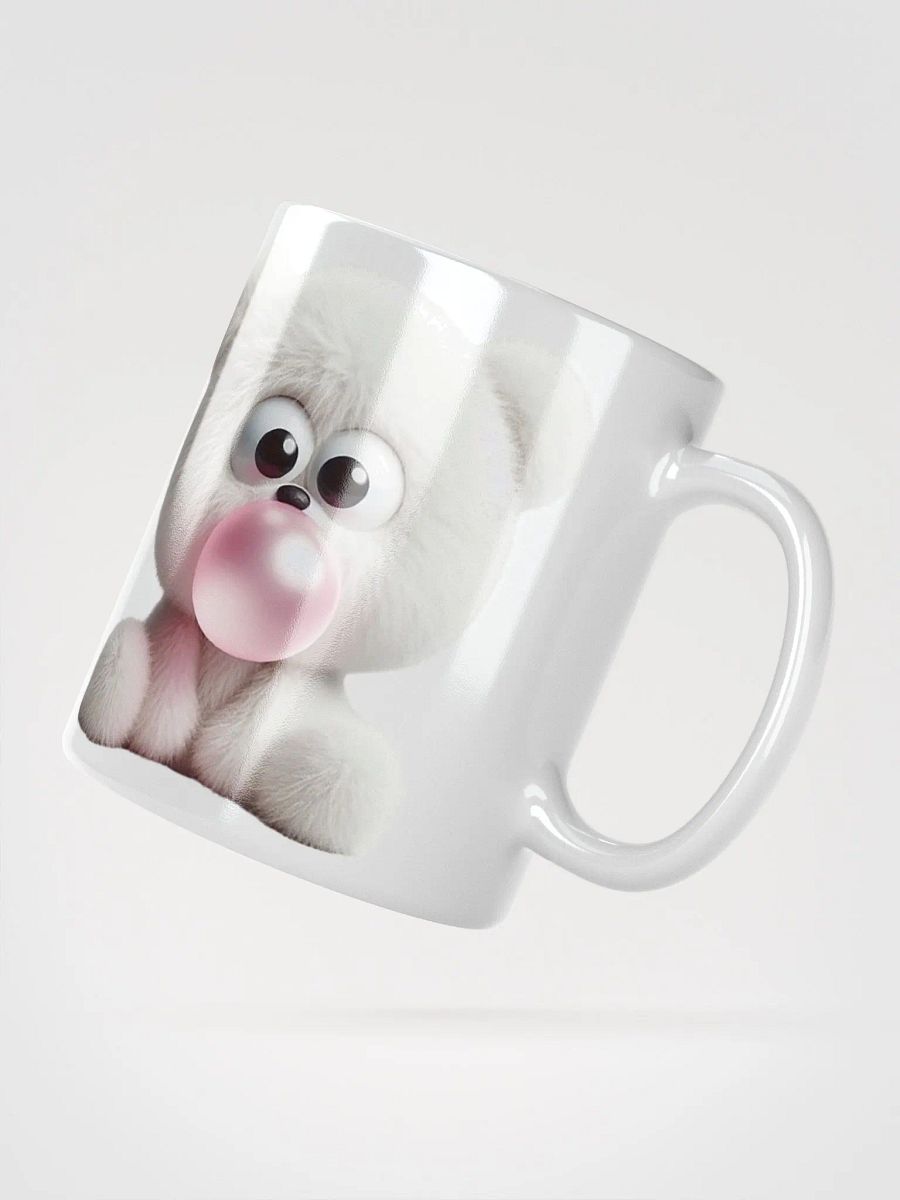 Bubble Gum Teddy #Humorous Glossy White Mug product image (6)