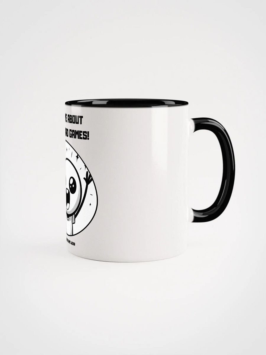 ASK ME ABOUT MY BOARD GAMES! | White Ceramic Mug with color on the inside product image (1)