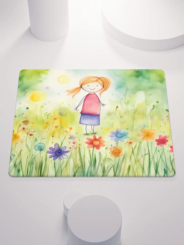 Childish Drawing of Happy Human, Gaming Mouse Pad, 2 Sizes product image (1)