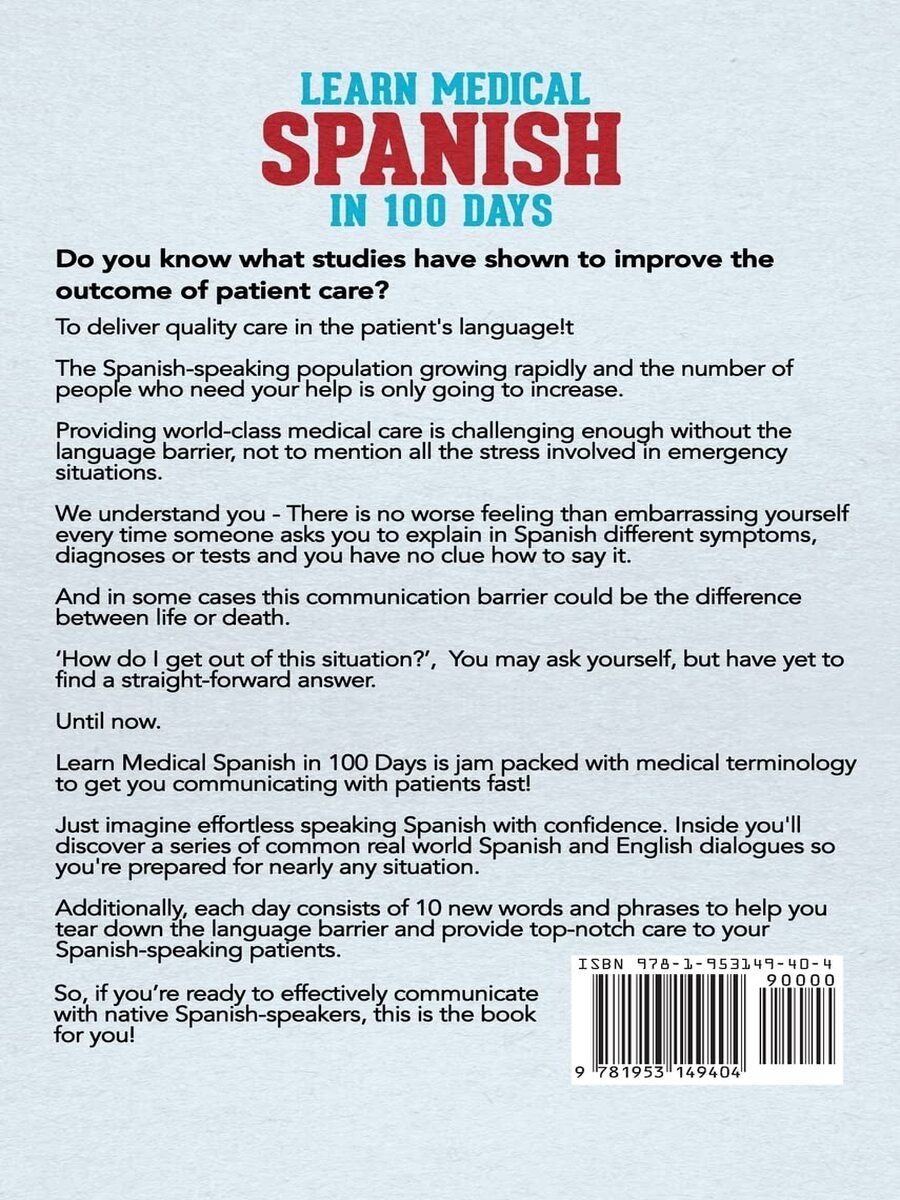 Learn Medical Spanish in 100 Days product image (2)