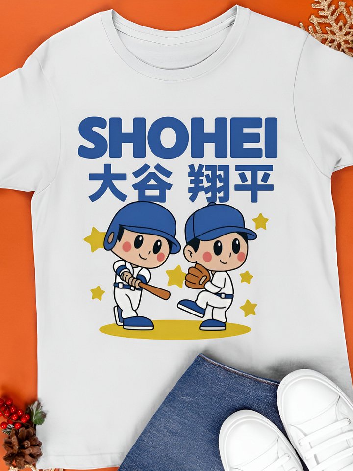 Shohei Ohtani Superstar Cartoon Baseball MLB Shirt product image (1)