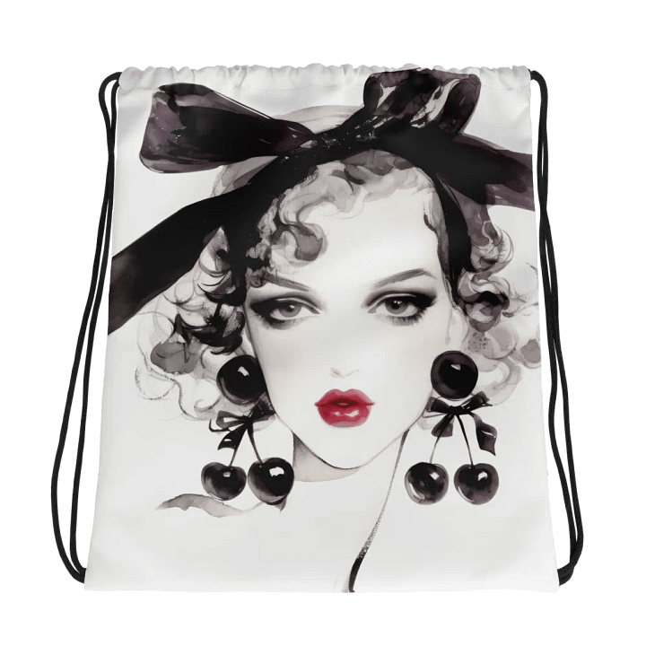 "Cherry Glam" Drawstring Bag product image (1)