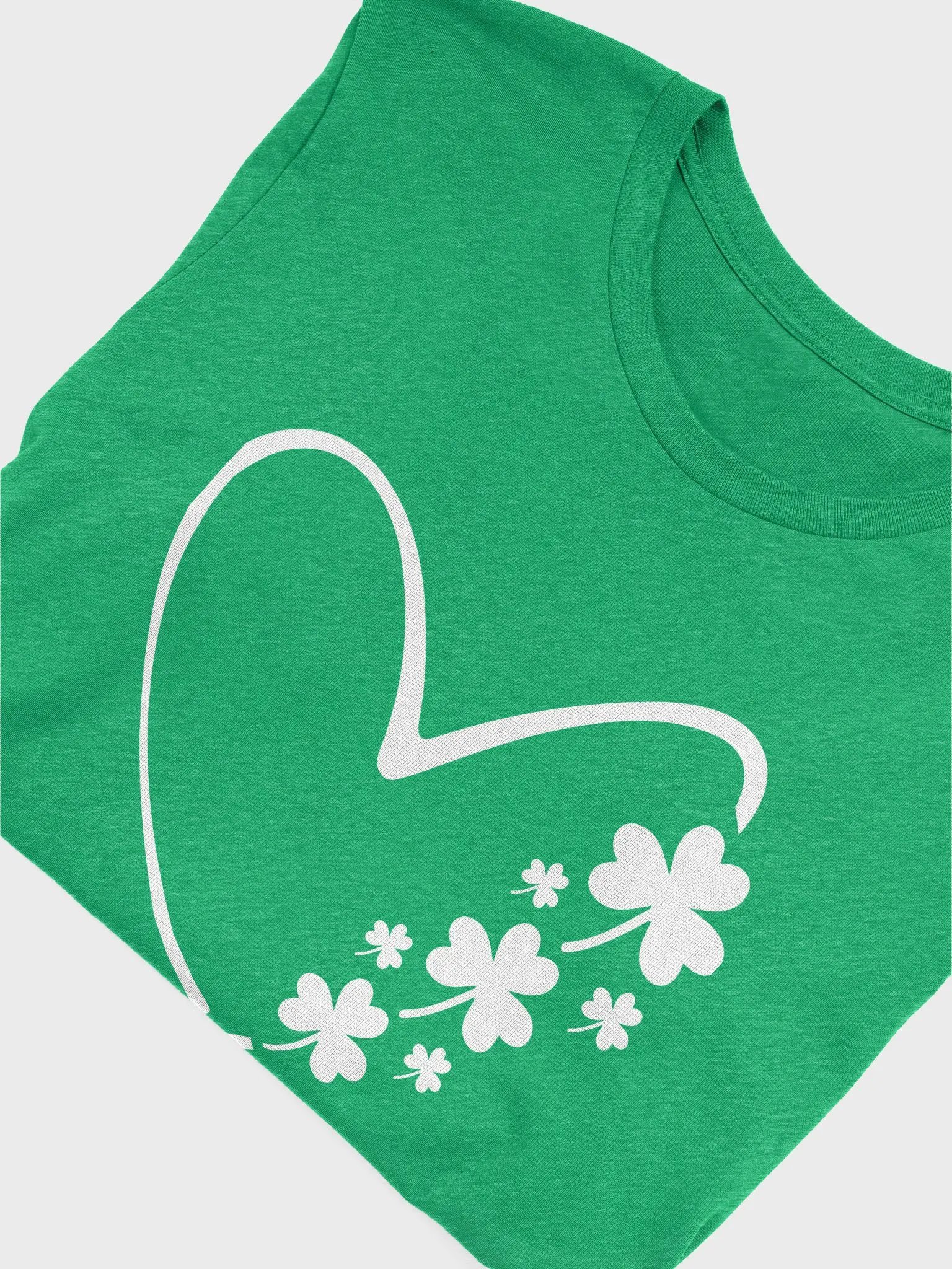 White St. Patrick's Day Heart Unisex T-Shirt product image (12)