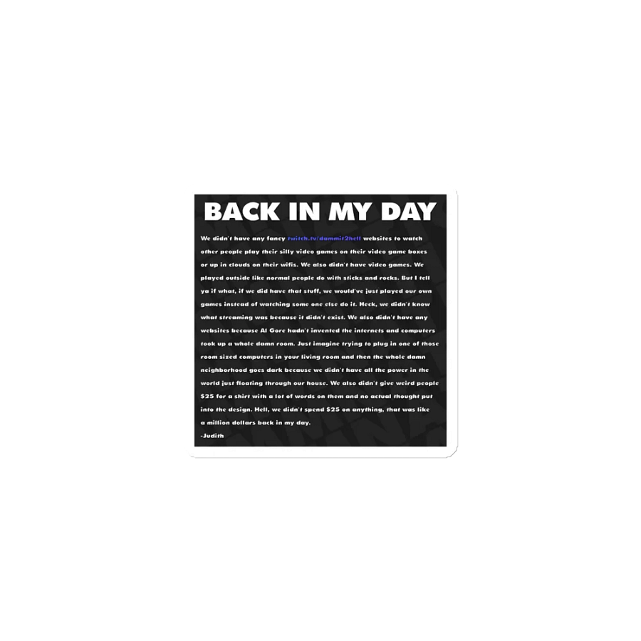 Back In My Day Magnet product image (1)