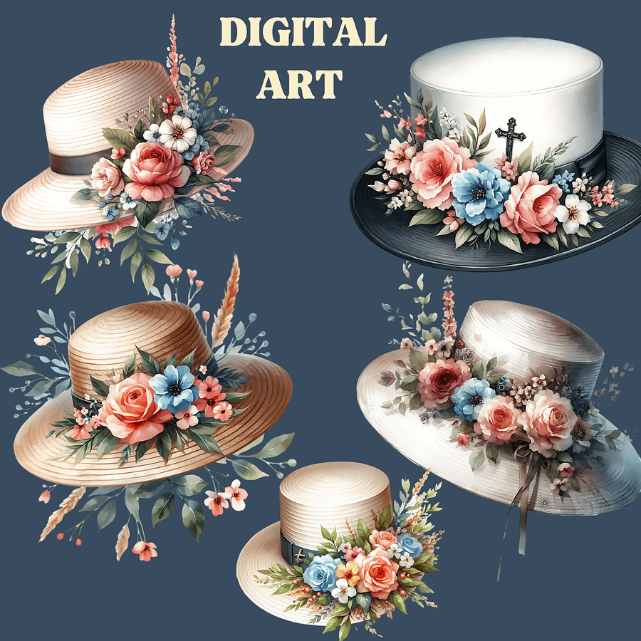 Classic Watercolor Church Hat Clipart product image (4)