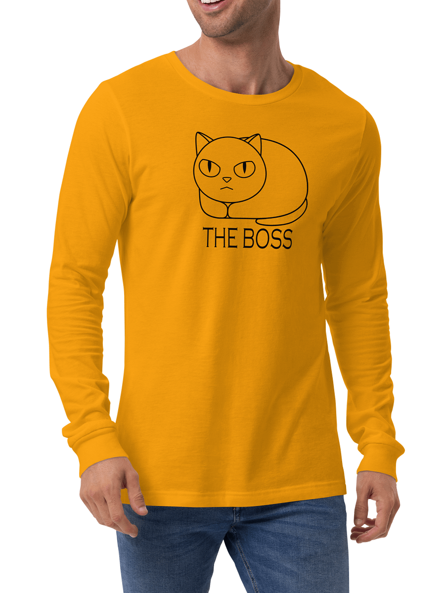 The Boss Unisex Long Sleeve Tee, Black Print product image (4)