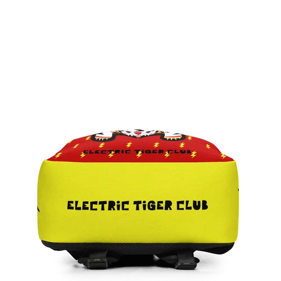 White Electric Tiger on Black and Yellow - Backpack product image (4)