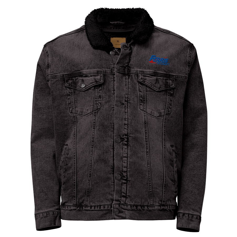 Ferris Aircraft | Unisex Sherpa Denim Jacket by Threadfast Apparel product image (1)