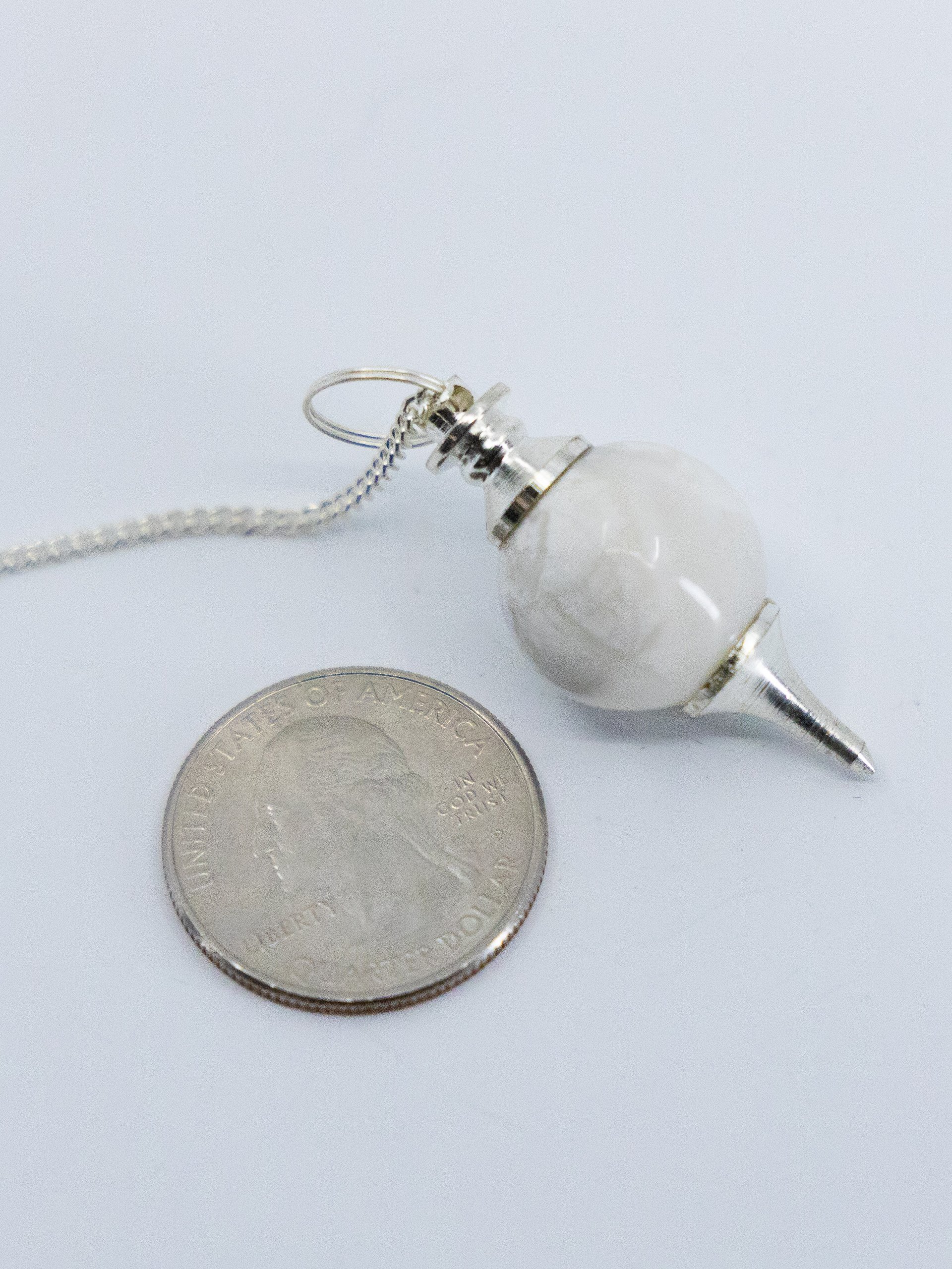 Howlite Crystal Ball Pendulum product image (2)