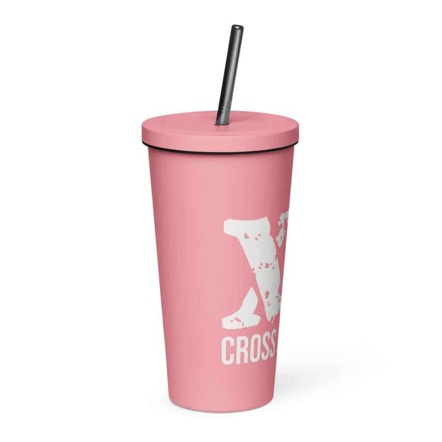 Cross Country Distressed Logo Straw Tumbler product image (130)