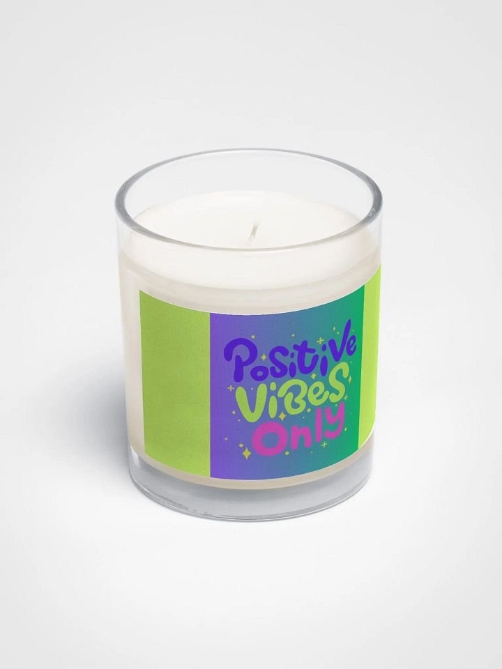 Positive Vibes Only Allowed Here Colorful Candle product image (2)