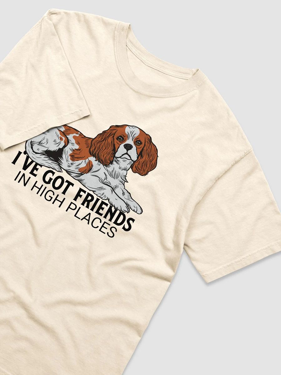 I've Got Friends in High Places T-Shirt of a Cavalier King Charles Spaniel | Funny T-Shirt for Spaniel Paw-rents product image (30)