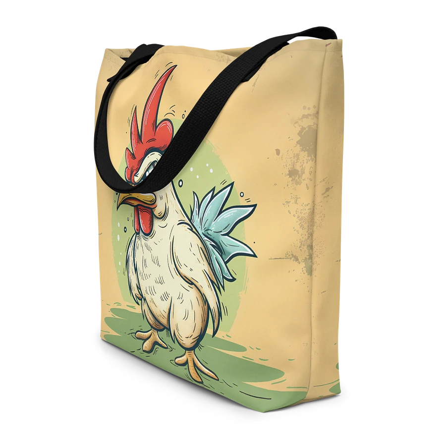 Tote Bag: Feisty Chicken with Attitude Vintage Animal Retro Style Design product image (4)