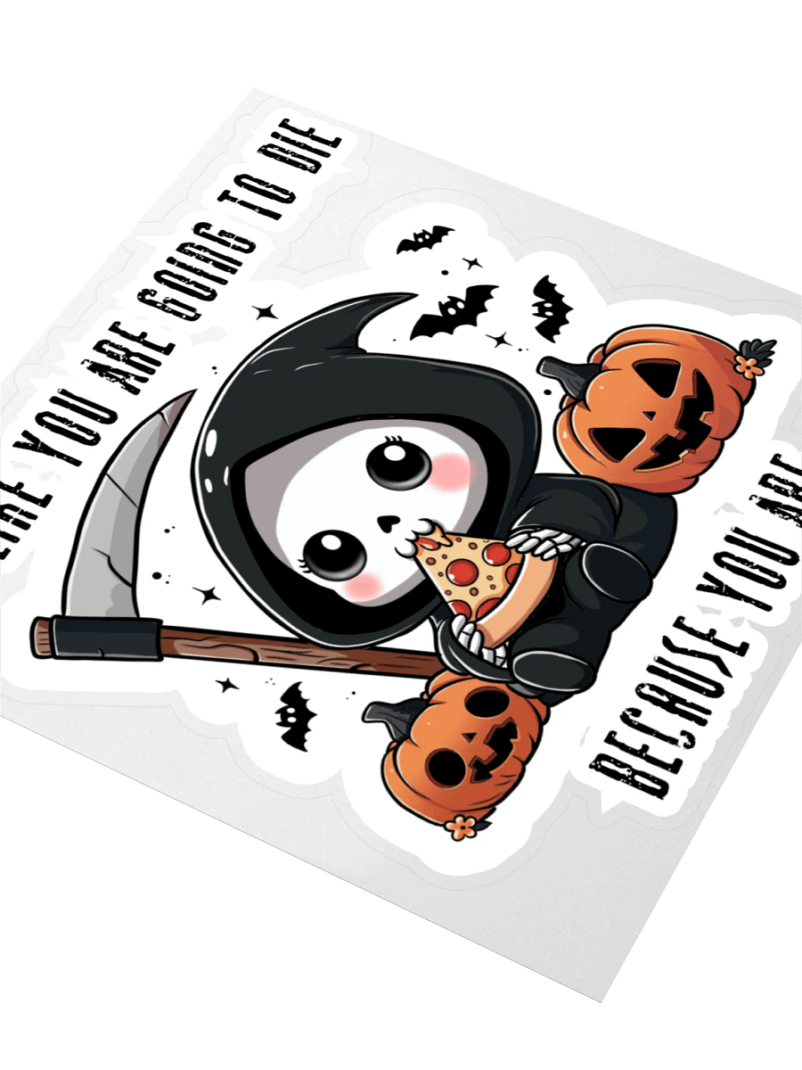 Grim Pizza Party Kiss-Cut Stickers - With Words product image (8)