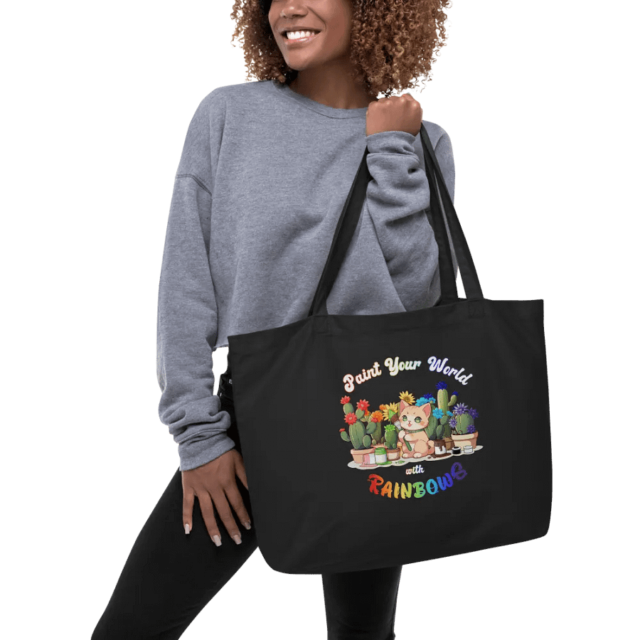 Rainbow Kitten Artist Organic Cotton Tote product image (5)