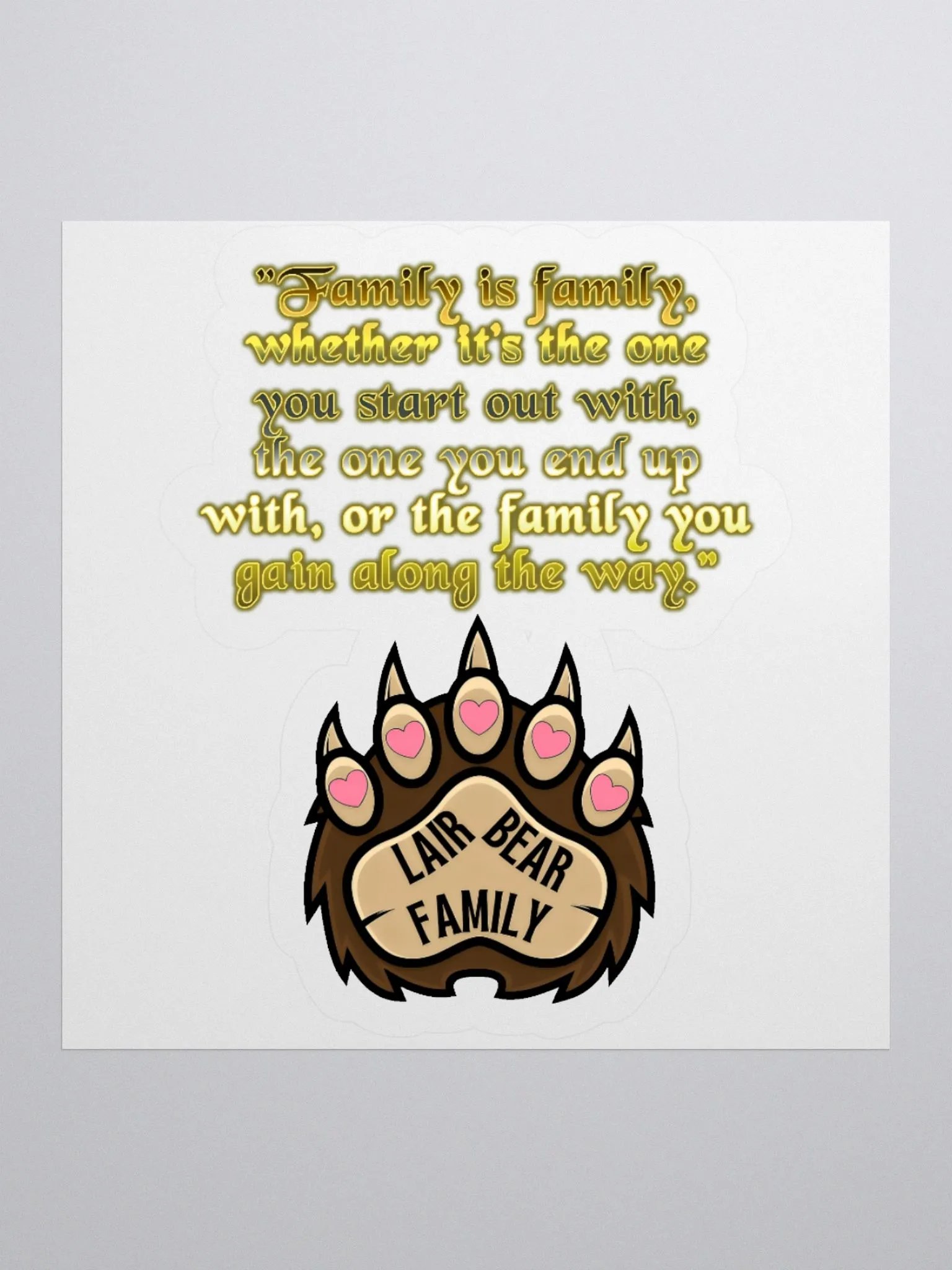 Lair Bear Family Quote Stickers product image (2)