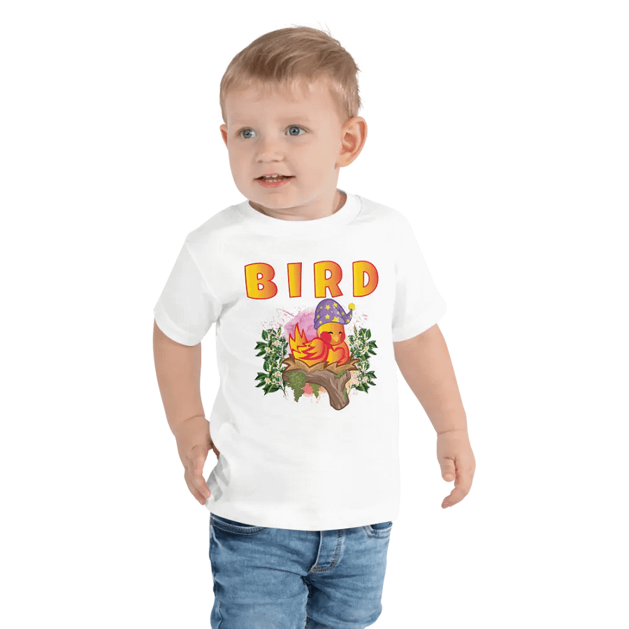 Bird Colorful Funny Cute Bella +Canvas Toddler T-Shirt – Funny Shirt, Best Gift for Kids product image (6)