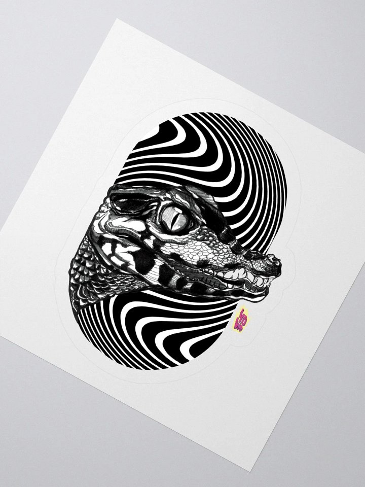 (Sticker) SUMINAGASHI BLACK CROCODILE product image (2)