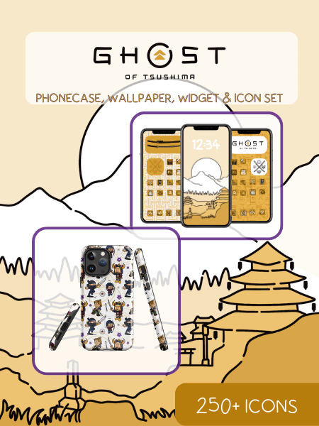 Ghost of Tsushima MagSafe White Phone & Theme bundle product image (1)