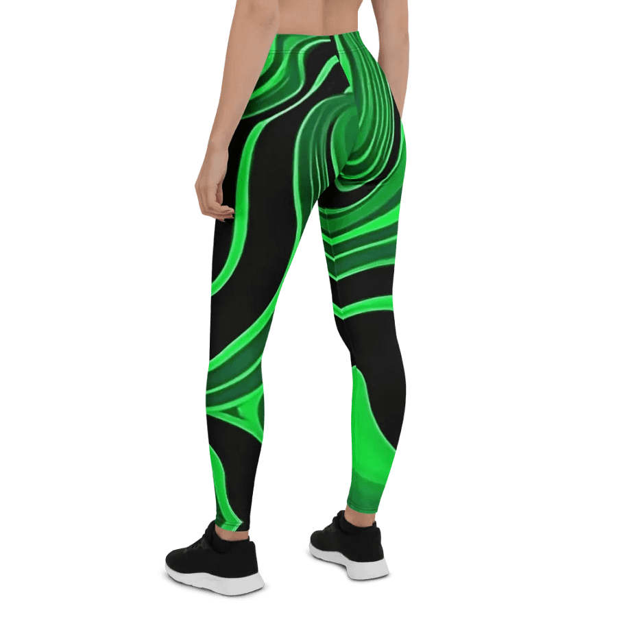 Alien Green Marble Leggings product image (3)