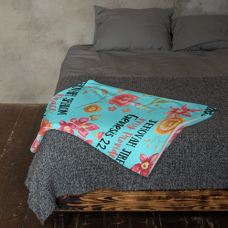 Teal Floral Names Of God Blanket product image (11)