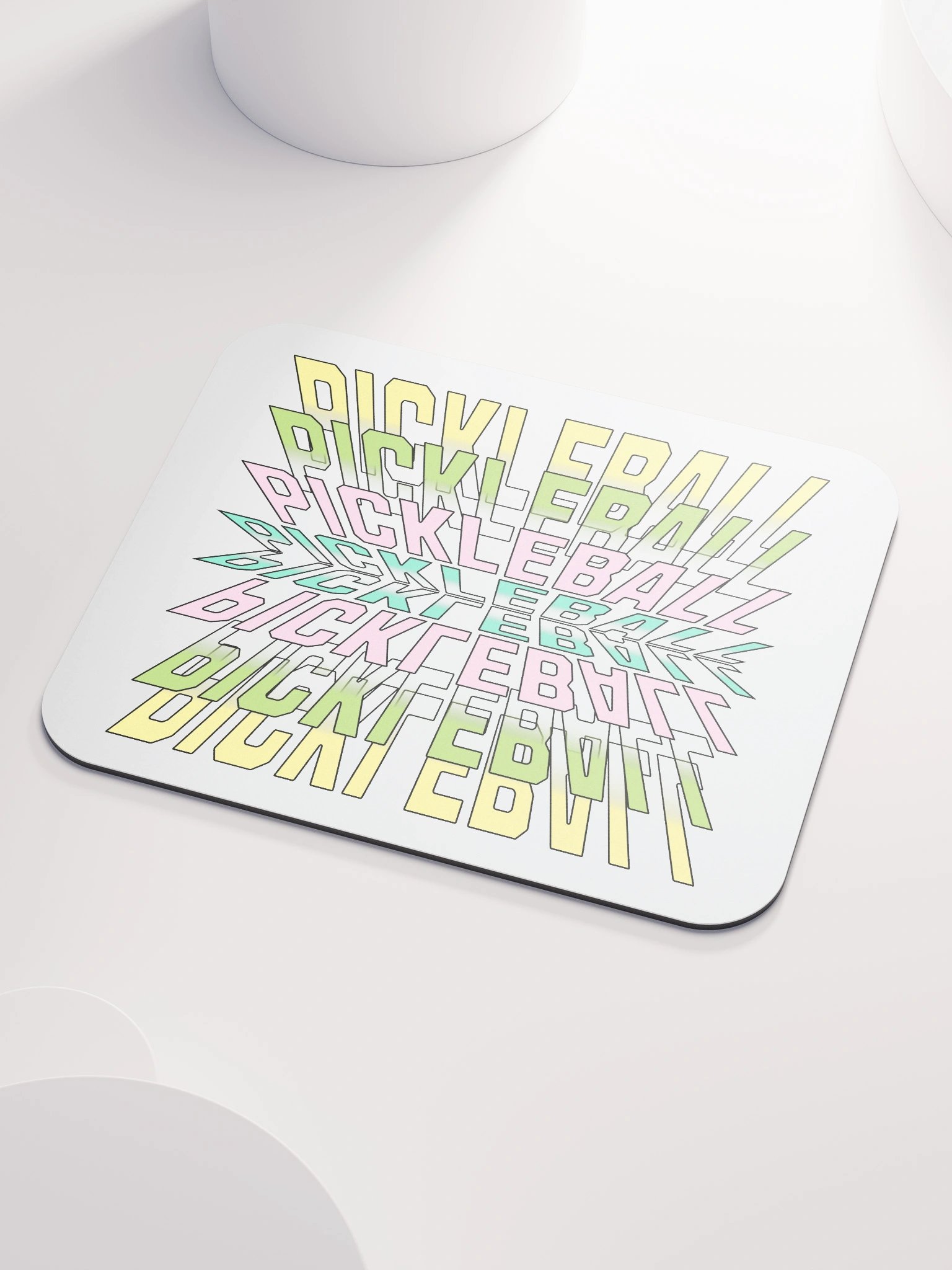 Pickleball Stacked Reflective Mirage Mouse Pad product image (3)