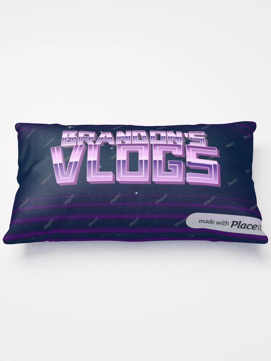 Brandon's vlogs Logo 80's style Pillow product image (2)