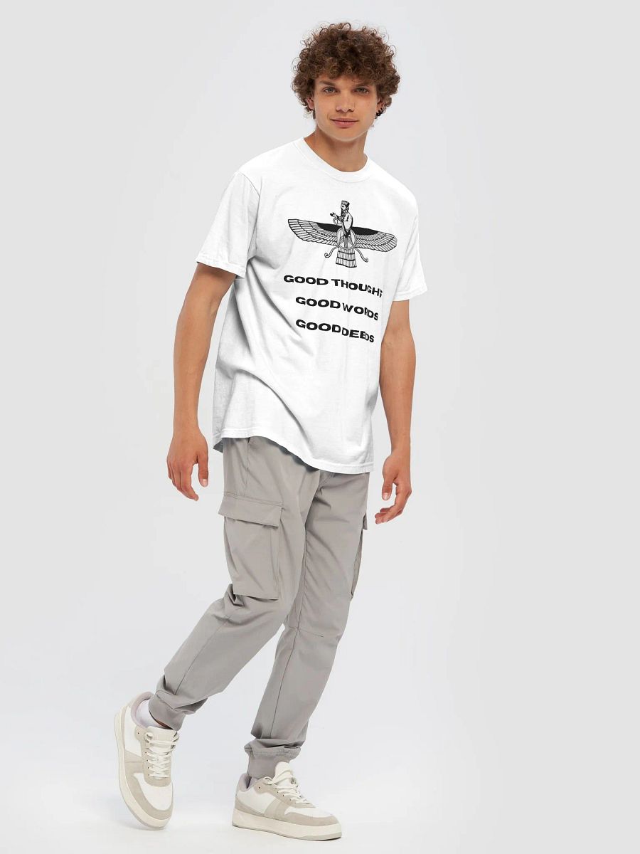 Faravahar Persian Design T-Shirt Good Thoughts Good Words Good Deeds product image (7)