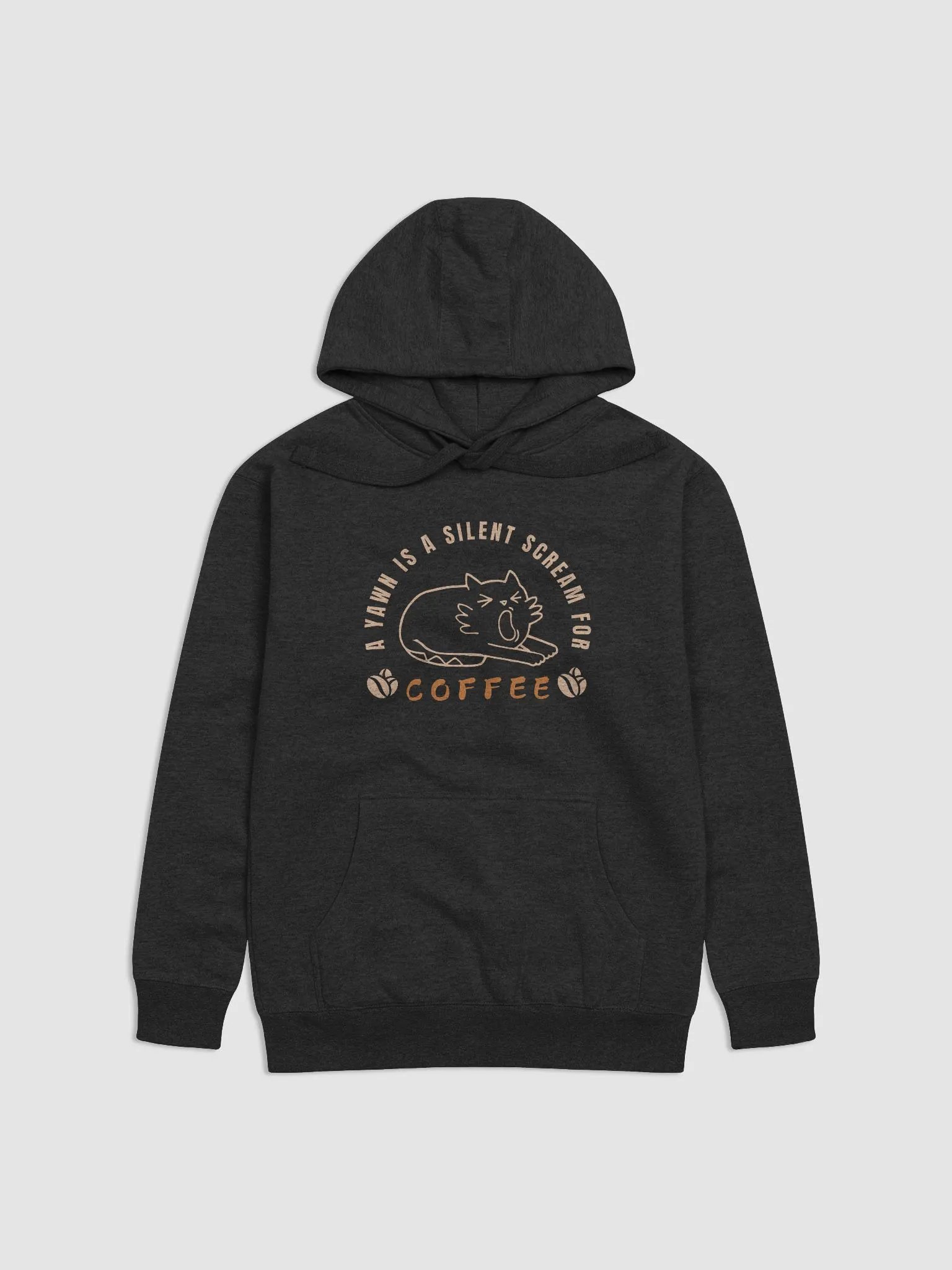 A yawn is a silent scream for Coffee Hoodie product image (2)
