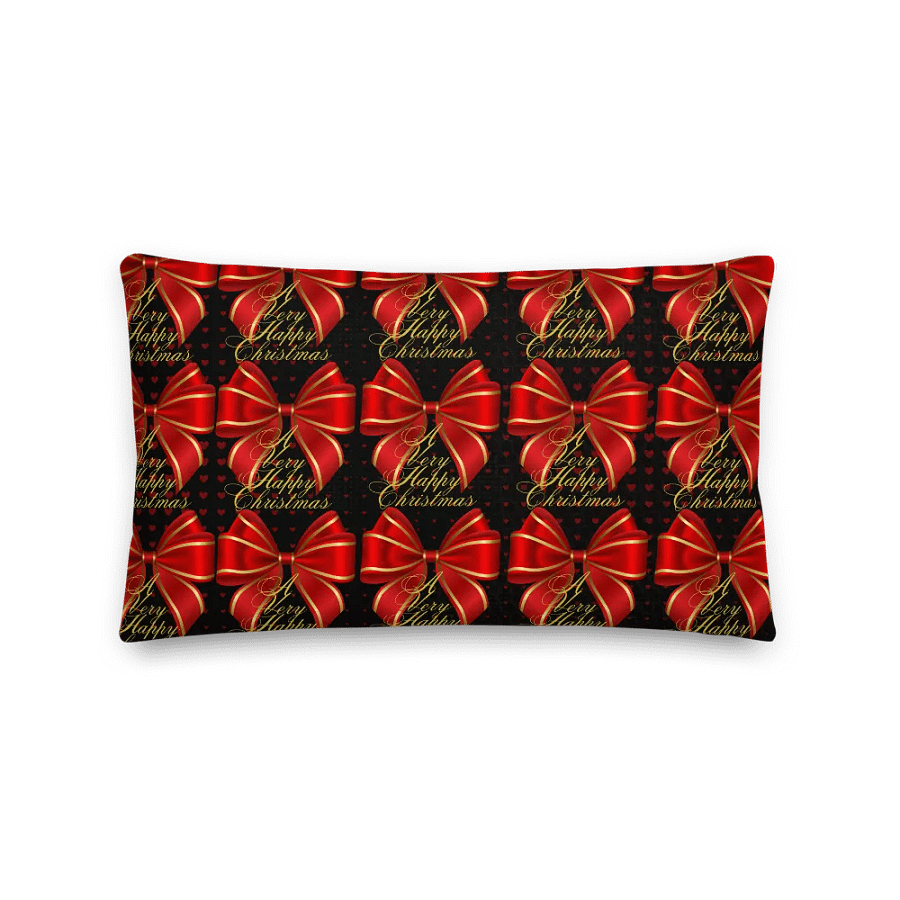 Reds Very Happy Christmas Premium Pillow for ladies gents christmas decor product image (8)