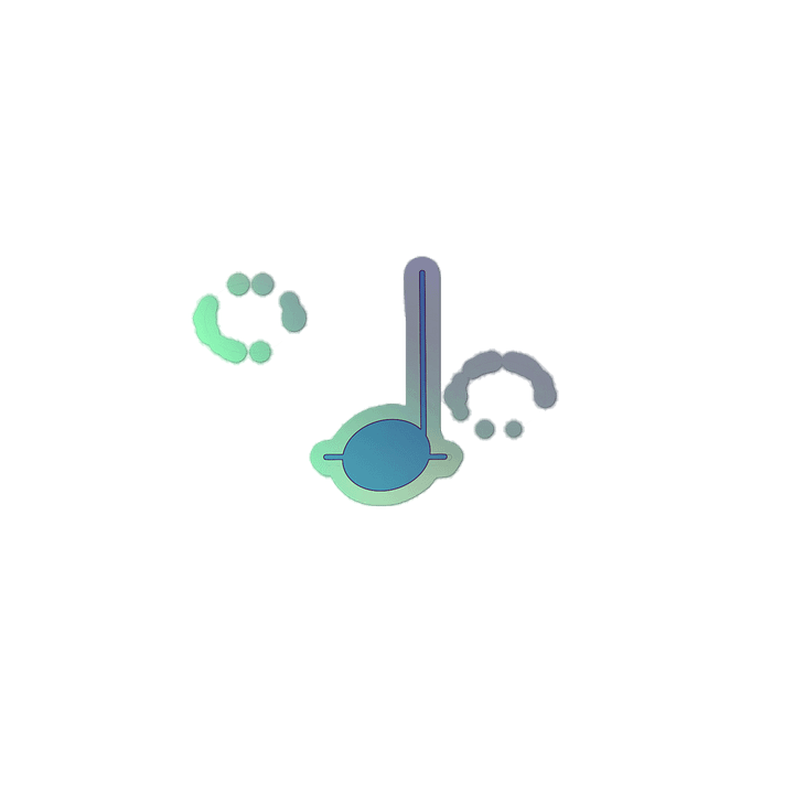 Holographic Musical Note Sticker Set product image (2)