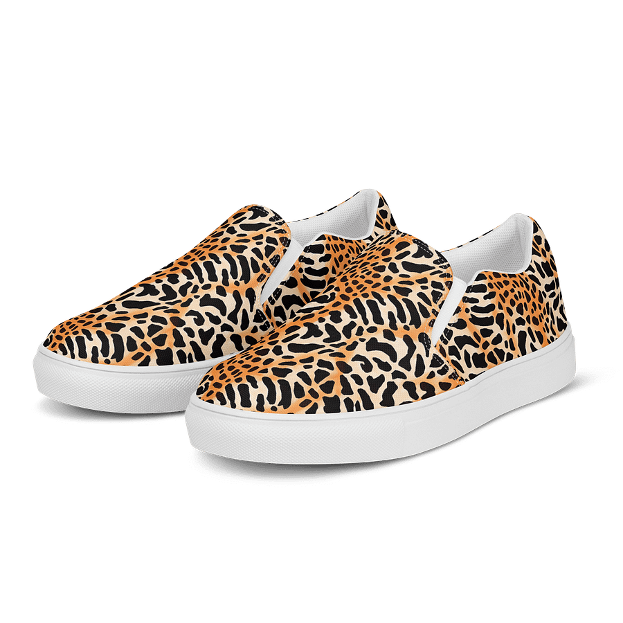 Orange Giraffe Woman Canvas Shoes product image (3)