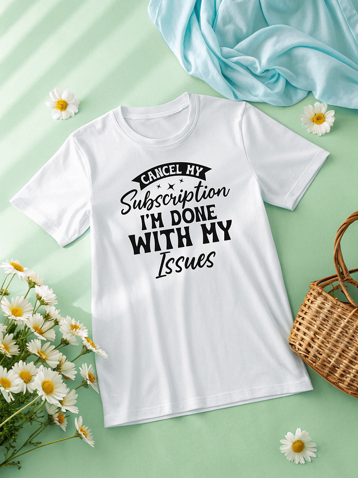 Cancel My Subscription I'm Done With My Issues Women White T-Shirt product image (2)