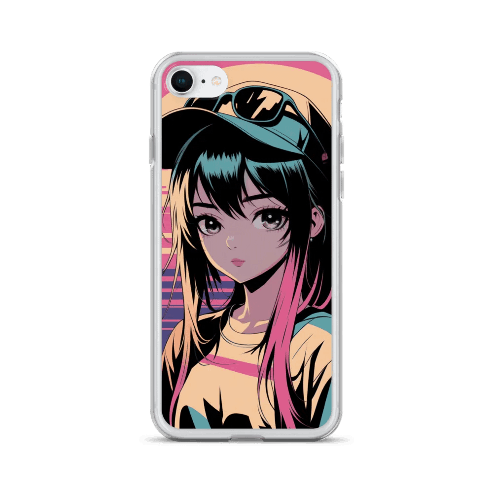 Anime Girl Rainbow hair Iphone Cover product image (1)
