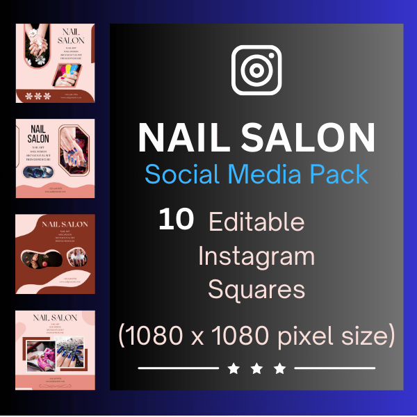 Canva Templates: Instagram Posts Nail Art & Beauty Redefined 🌸💅 product image (1)