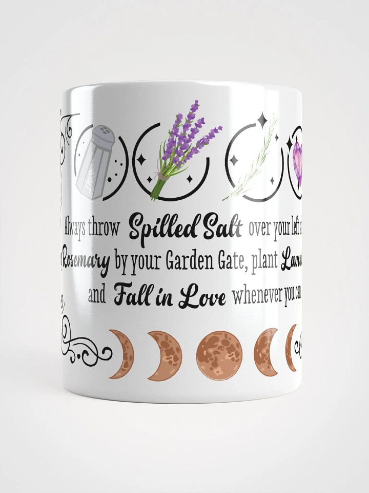 Rosemary, Lavender, and Love WHITE GLOSSY MUG - Witchy, Kitchen Witch, Magic Kitchen Gift product image (1)