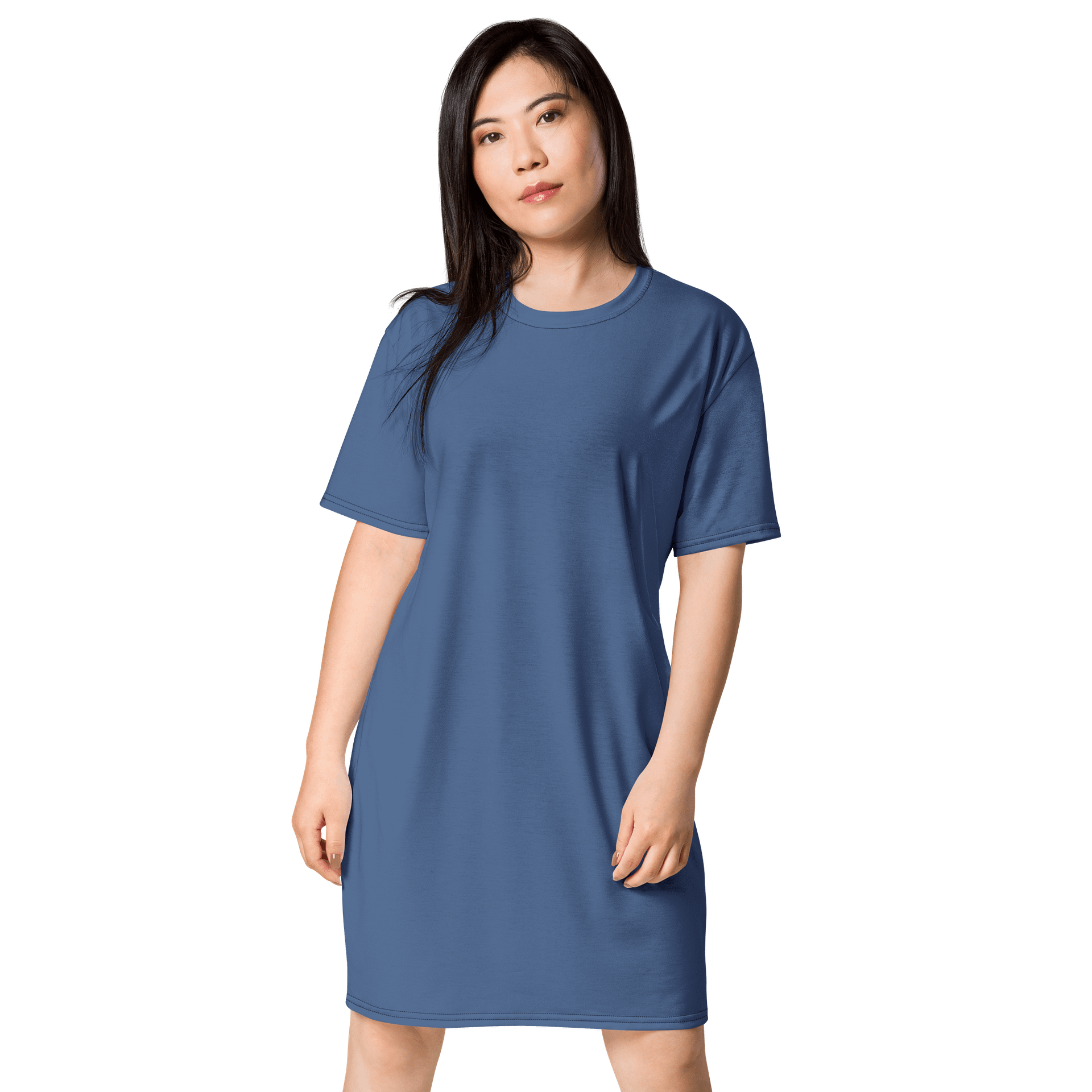 Oversized T-Shirt Dress - Elegant Kashmir Blue, Sizes 2XS-6XL product image (1)