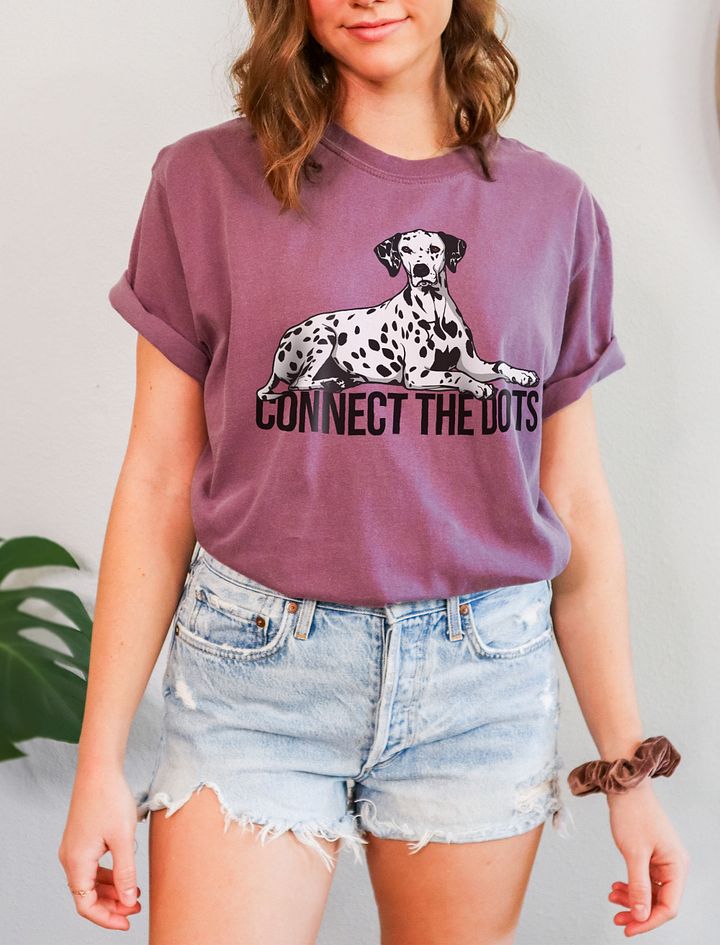 Connect the Dots T-Shirt of a Dalmatian | Funny T-Shirt for Dalmatian Paw-rents product image (6)